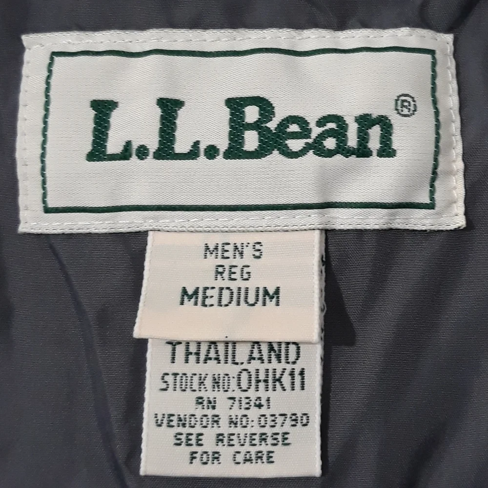 L.L.Bean Thinsulate Jacket Zipper Up Lightweight Blue Size Medium